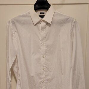 Marquis Signature White Button Up Long- Sleeve Shirt